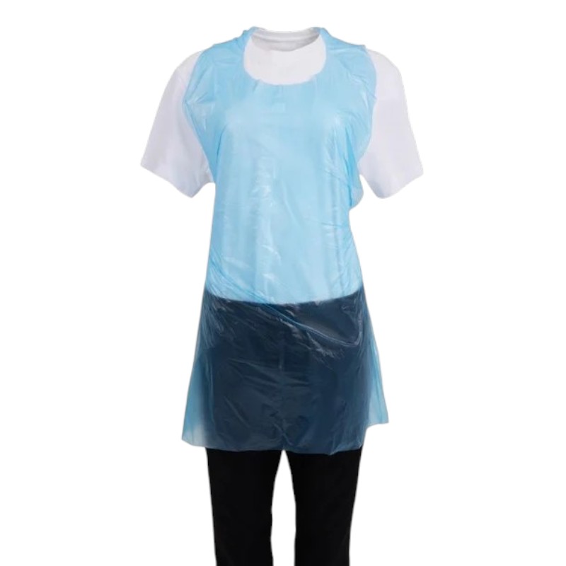 PE-Schürze - 45µm - 76 x 125 + 3 cm - Blau - 50 Stück